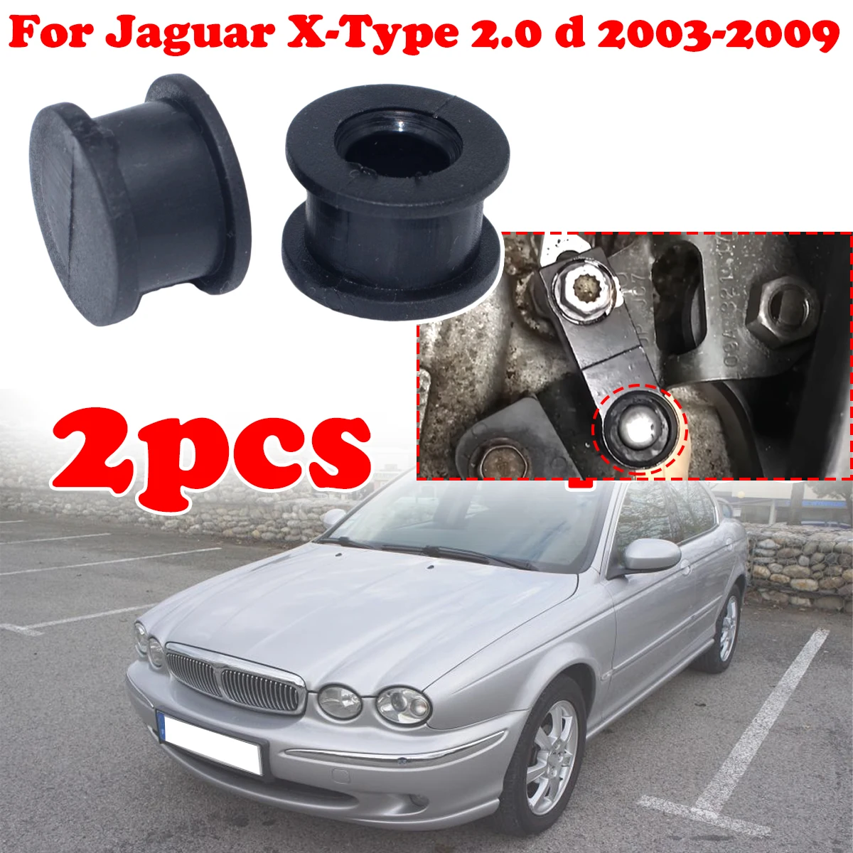 

2Pc Automatic Gear Shifter Cable Bushing Connector Gearbox Linkage End Rubber Bush Accessories For Jaguar X-Type 2.0 d 2003-2009