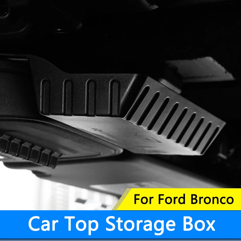 QHCP Car Top Storage Box Glasses Case Interior Accessories Sunglasses Storage Clip Roof Glass Frame Modification For Ford Bronco