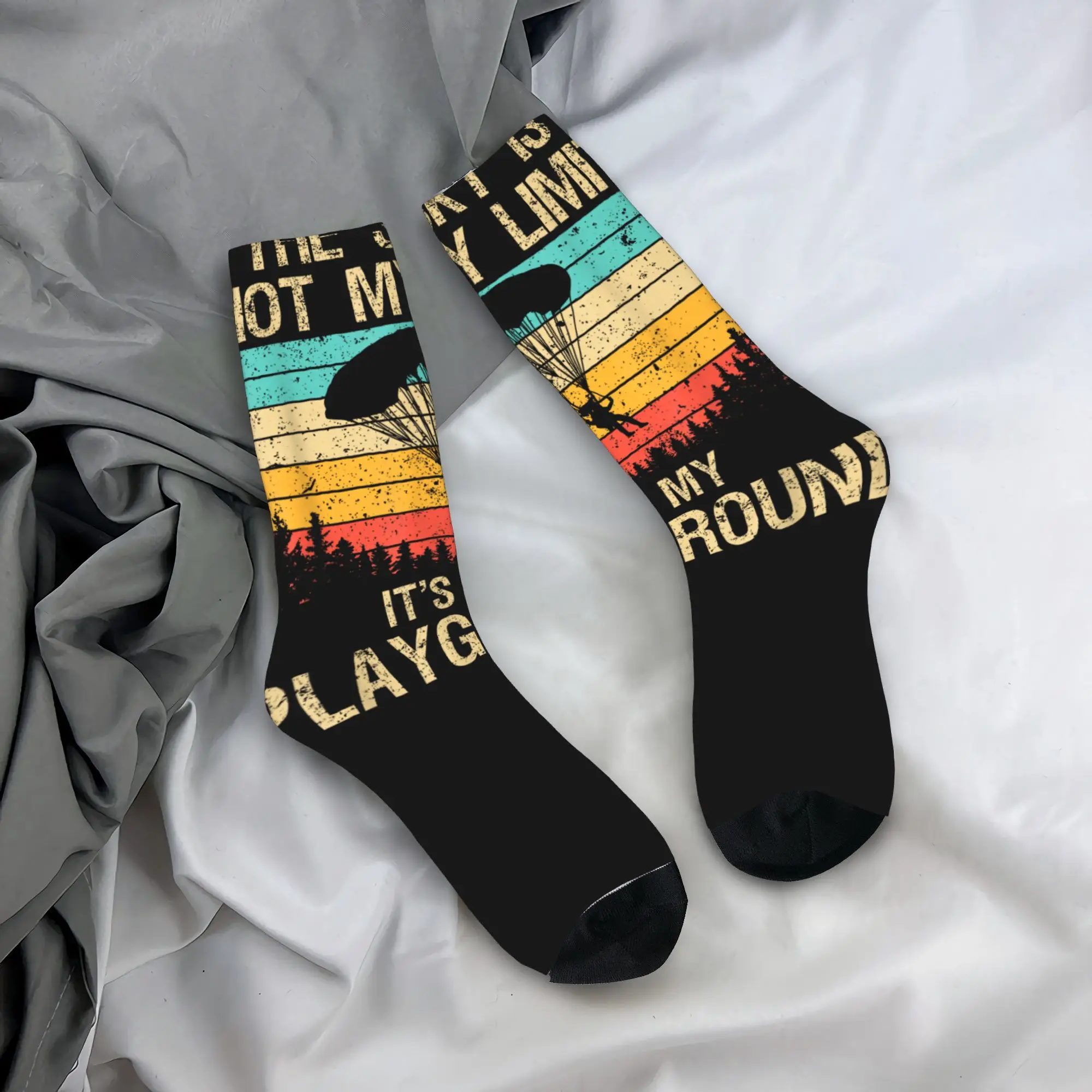

Men's Socks Skydiving Parachute Lover Skydiver Stockings Autumn Kawaii Soft Socks Printed Outdoor Sports Anti Sweat Sock
