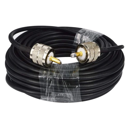 ¡Promoción! Cable Coaxial UHF de 15M, Cable Coaxial RG58, PL259, 50 ohmios, antena de Radio CB, UHF macho a UHF macho, baja pérdida UHF