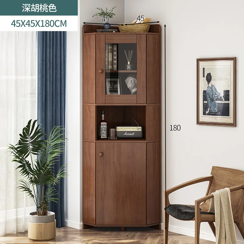 

Bookcase Corner Cabinet Shelf Corner Corner Cabinet Multifunctional Storage Cabinet Living Room Triangle Cabinet Study Room