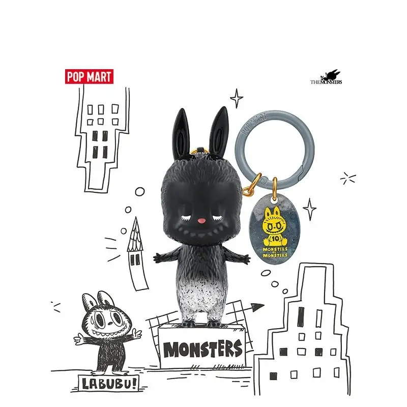 

POP MART THE MONSTERS 10th Anniversary Series Labubu Keychain Blind Box Cute Anime Pendant Surprise Gift For Collectors And Kids