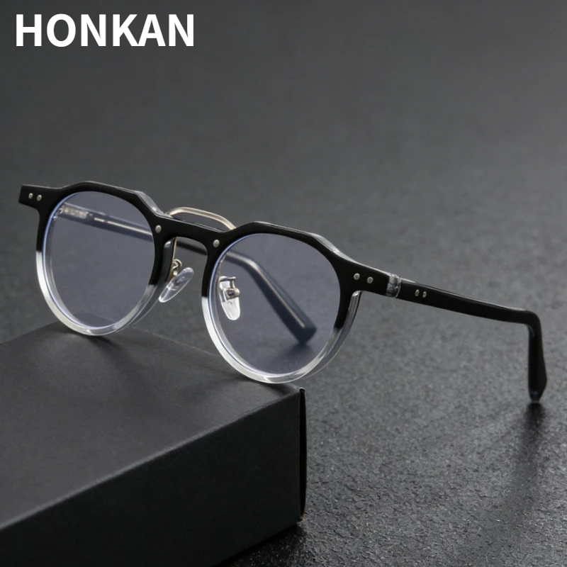 

Retro Imitation Acetate Small Round Glasses Frame Japanese Optical Eyeglasses Frame for Men Women Anti Blue Light Eyewear