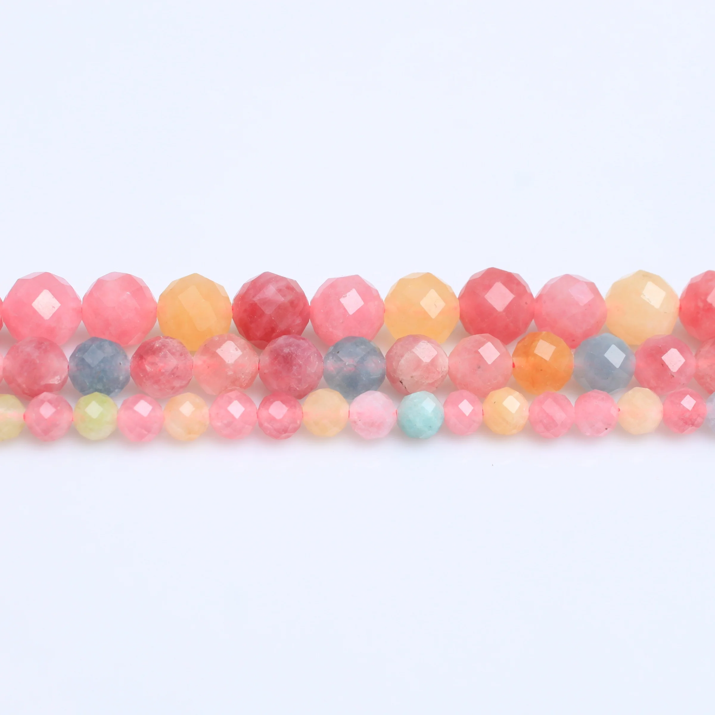 

Factory wholesale natural stone AAA seven color jadeite handmade engraved 6-10mmDIYbracelet accessories Baroque hard cutting