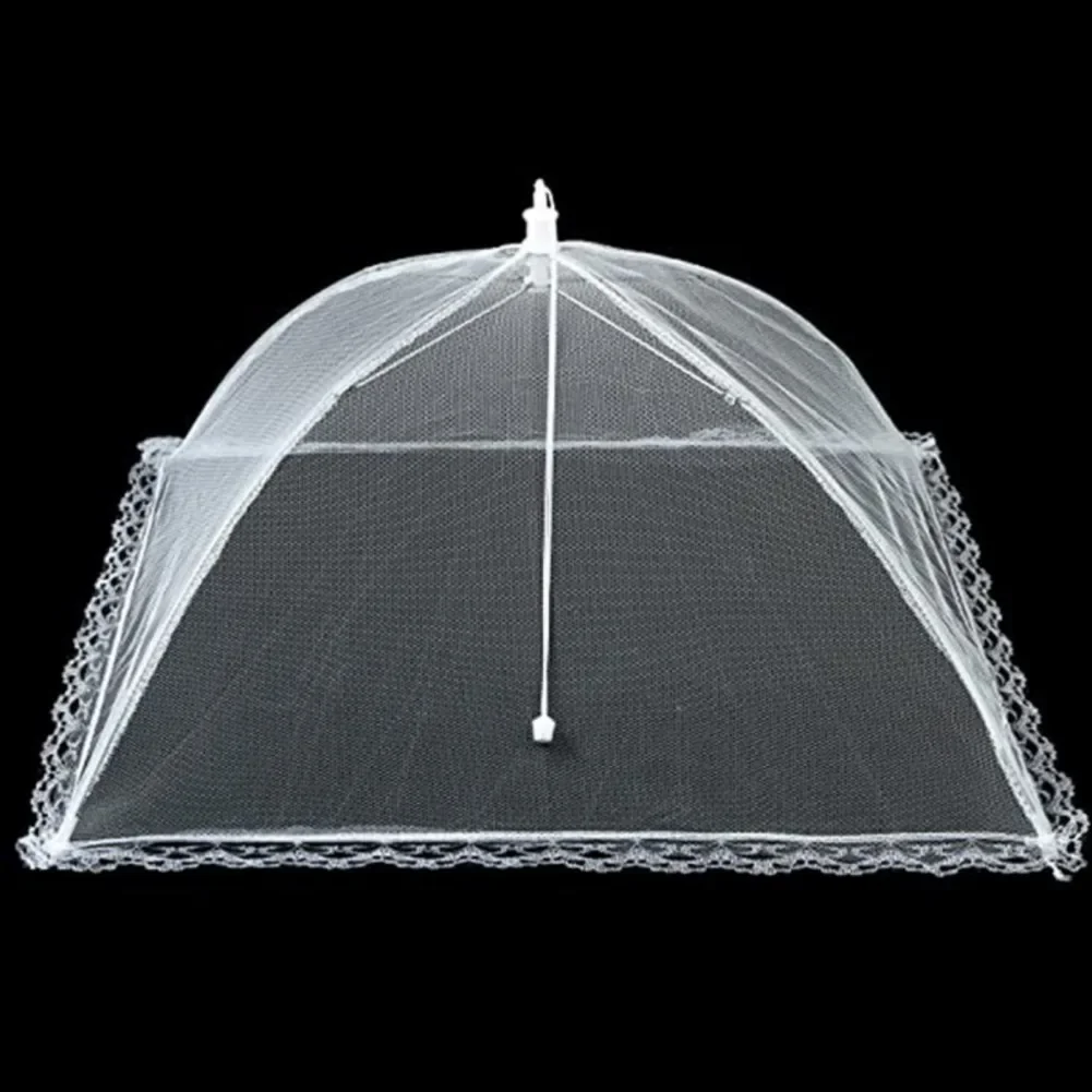 Food Net Covers Mesh Plate Serving Tents Umbrella Fly Food Covers for Picnics Parties BBQ Camping Reusable and Collapsible