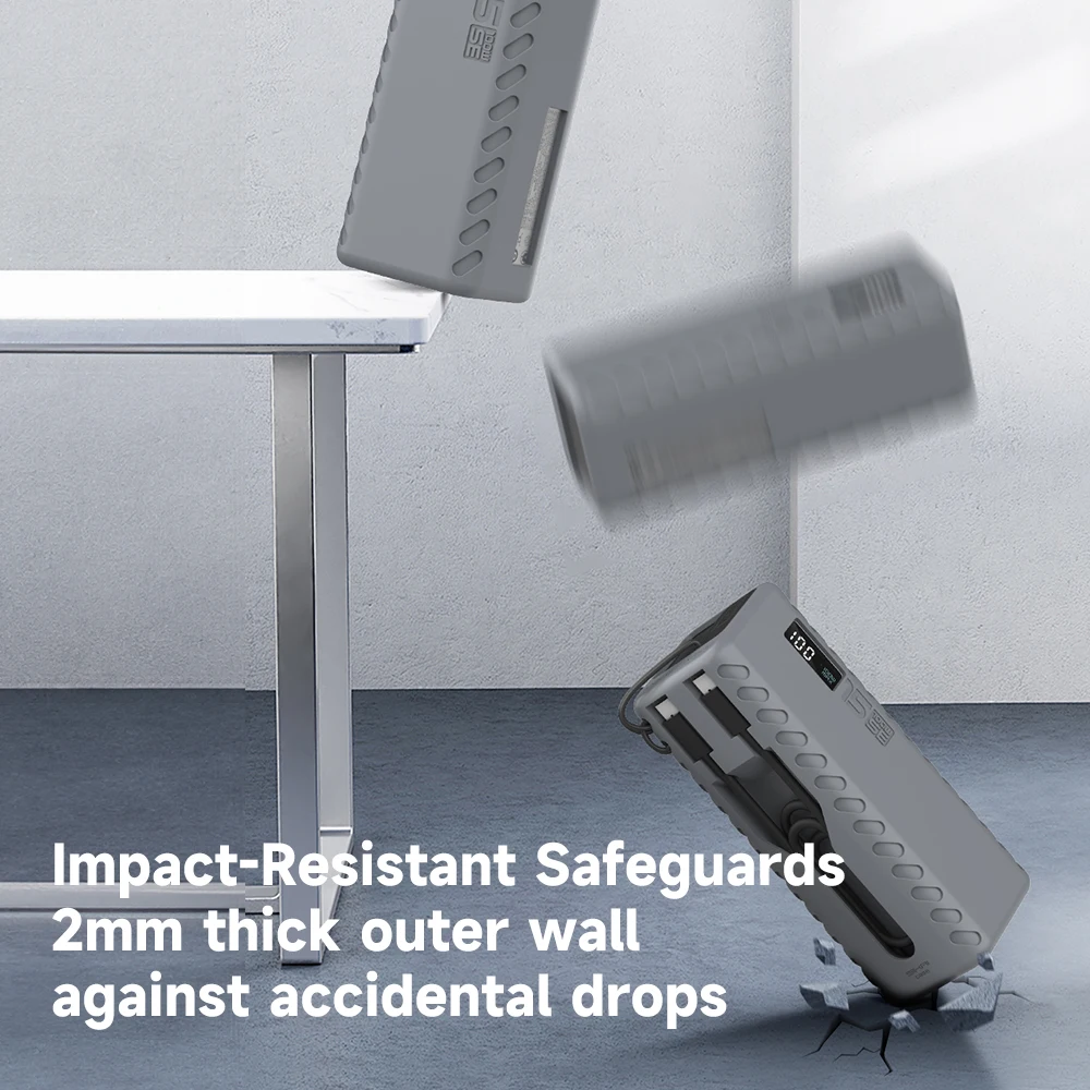 Custodia in silicone per CUKTECH No.15se Custodia per banca di potere Custodia da viaggio per esterni Borsa Sim TF Card Espulsione Pin Custodia per cavi Organizer