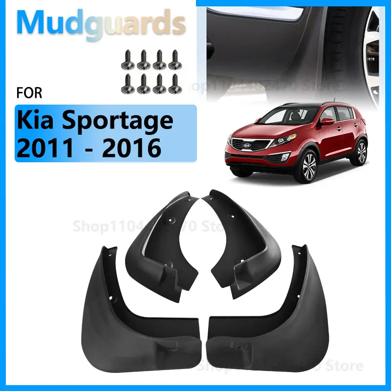 Car Mud Flaps For Kia Sportage 3 2012 2011 - 2016 SL Accessories Mudguards Front Rear wheel Splash Guards Fender 2015 2014 2013