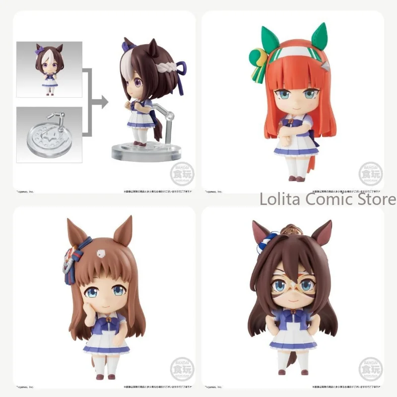 

Anime Genuine Official Uma Musume Tokai Teio Rice Shower Silence Suzuka Kawaii Figurine Dsektop Ornament Blind Box Birthday Gift