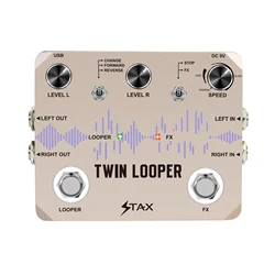 Stax LTL-02 Twin Looper Pedal Upgrades Looper Pedals For Electric Guitar 10 Min Looping Unlimited Undo/Redo Function 11 Types