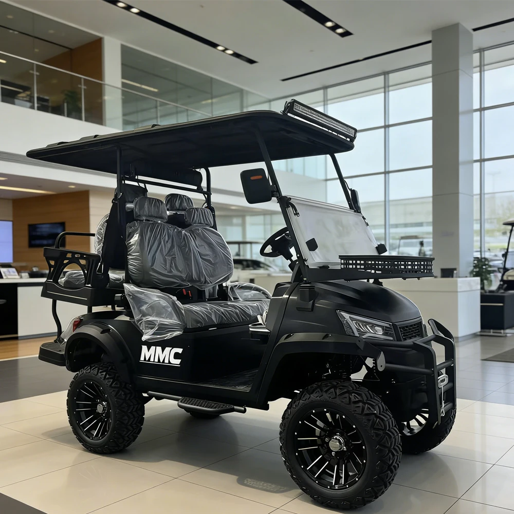 CE Certified 4 Seat Vertical screen with CarPlay Multimedia display with reversingimage Golf Cart with Off-Road Tires Buggy