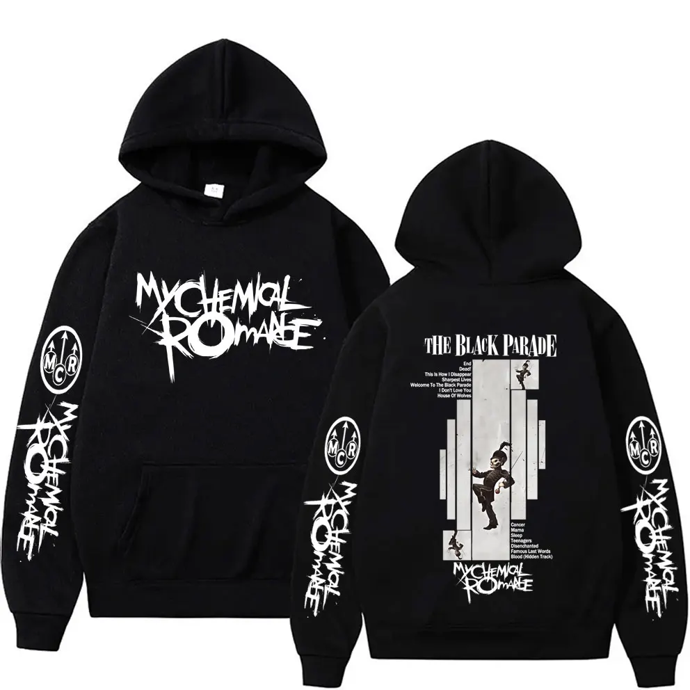 

My Chemical Romance The Black Parade Album Graphic Hoodie Men Women Punk Emo Rock Sweatshirt Male Vintage Oversized Streetwear