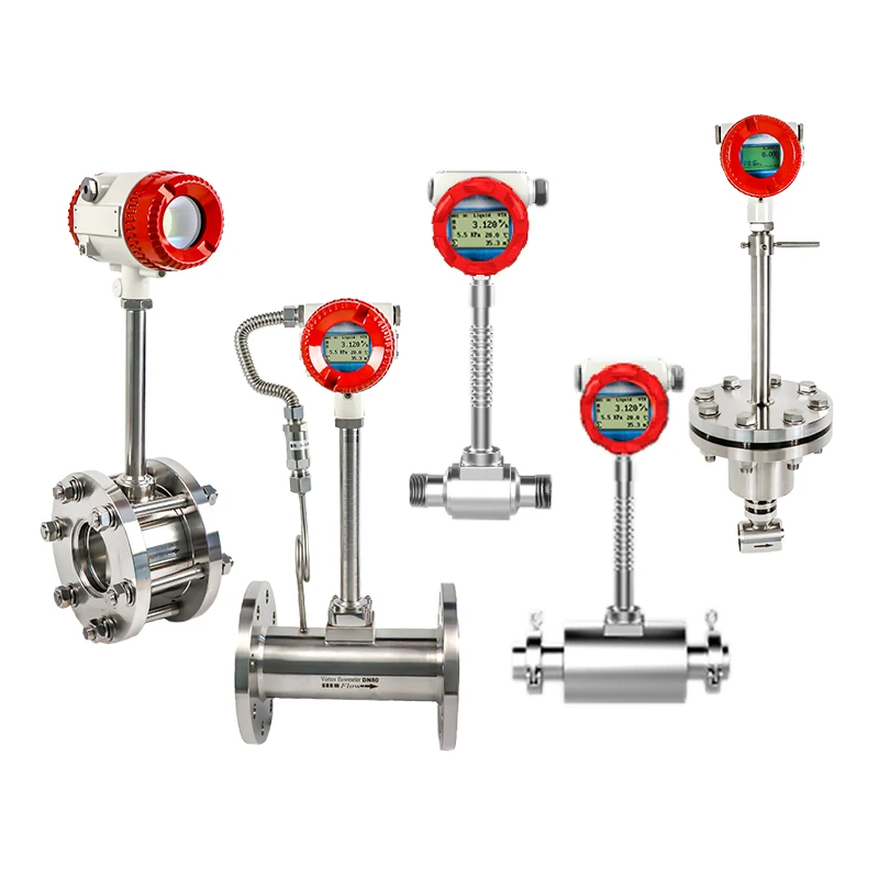 Factory Price Intelligent 4-20mA Hart Ip65 Temperature Compensation vortex Flow Meter for Nitrogen Gas air Compressed Air Steam