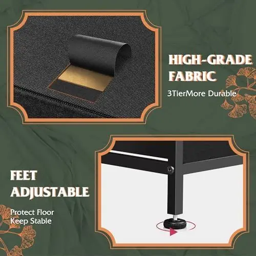 11個の布製収納ボックス付き収納オーガナイザーユニット、スチールフレーム付き収納引き出しオーガナイザー、背の高い収納タワーオーガナイザー