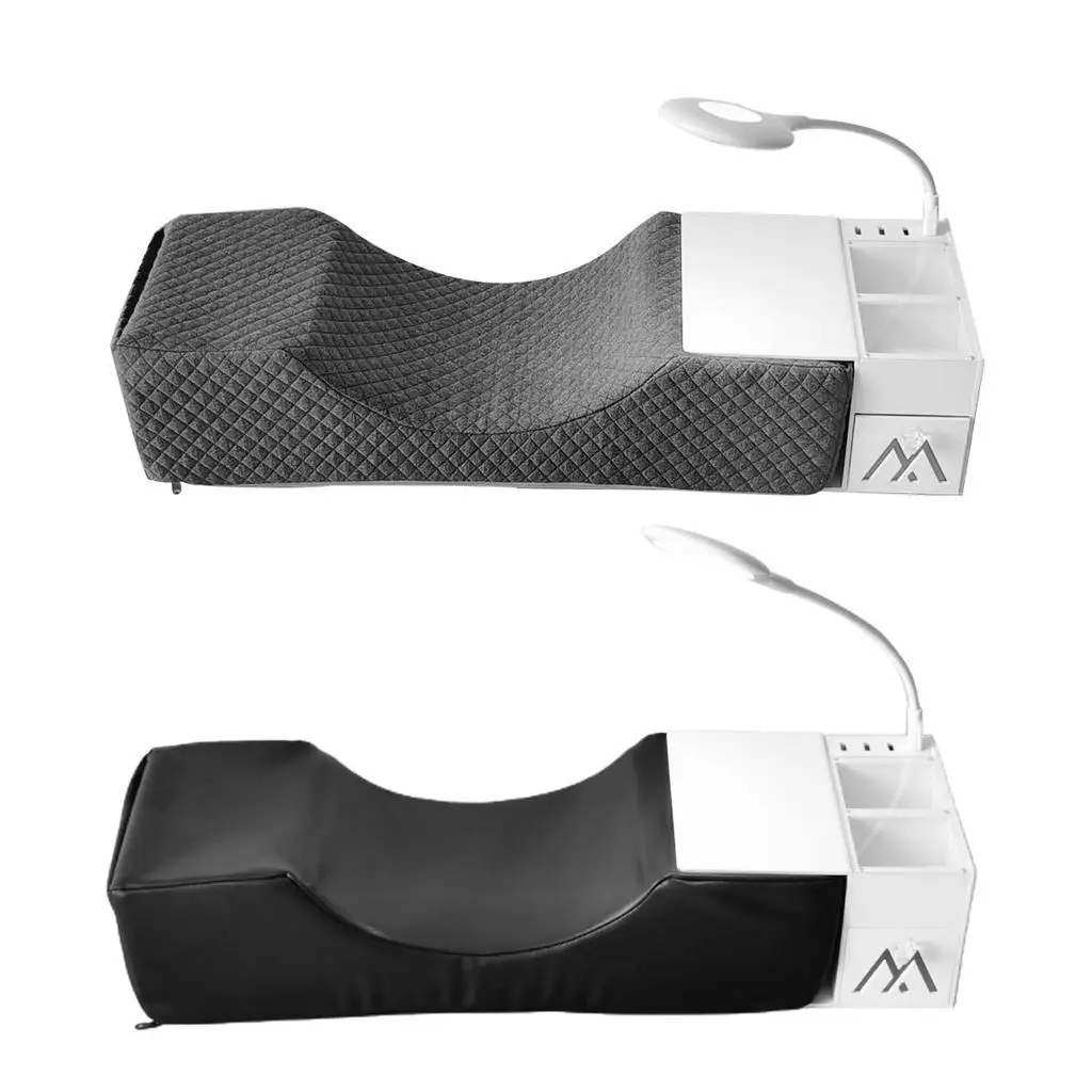 Comfortable Lash Pillow with shelf & light for eyelash extension for Salon