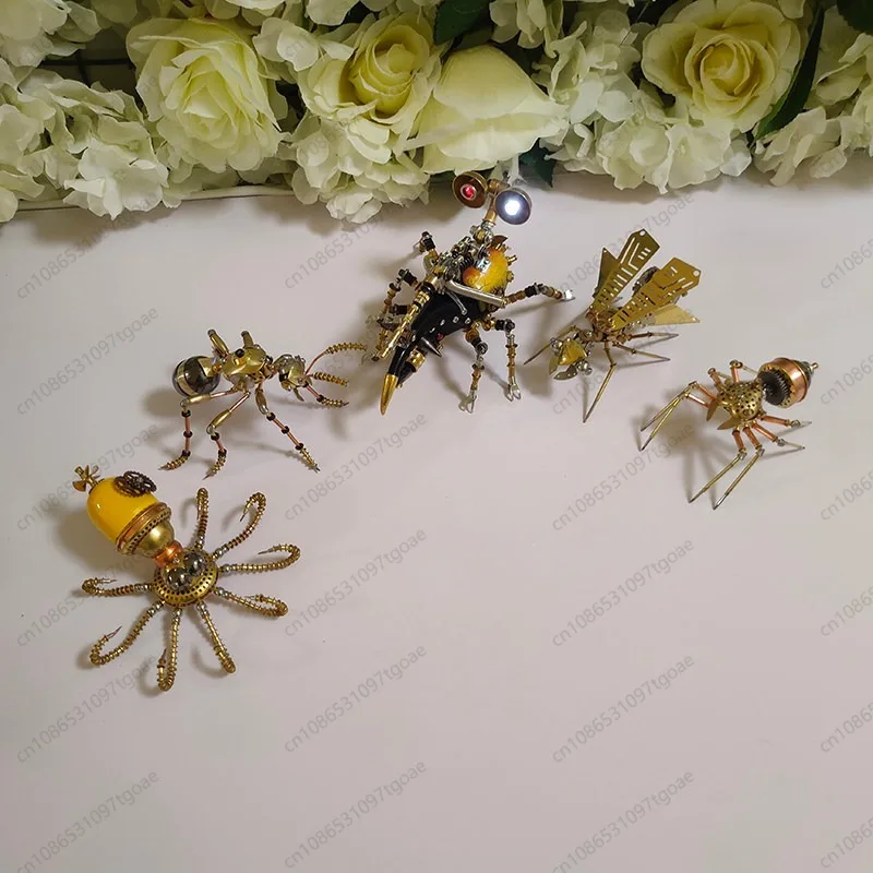Steampunk Mechanical Insect Handmade Metal Model Ornament Gift