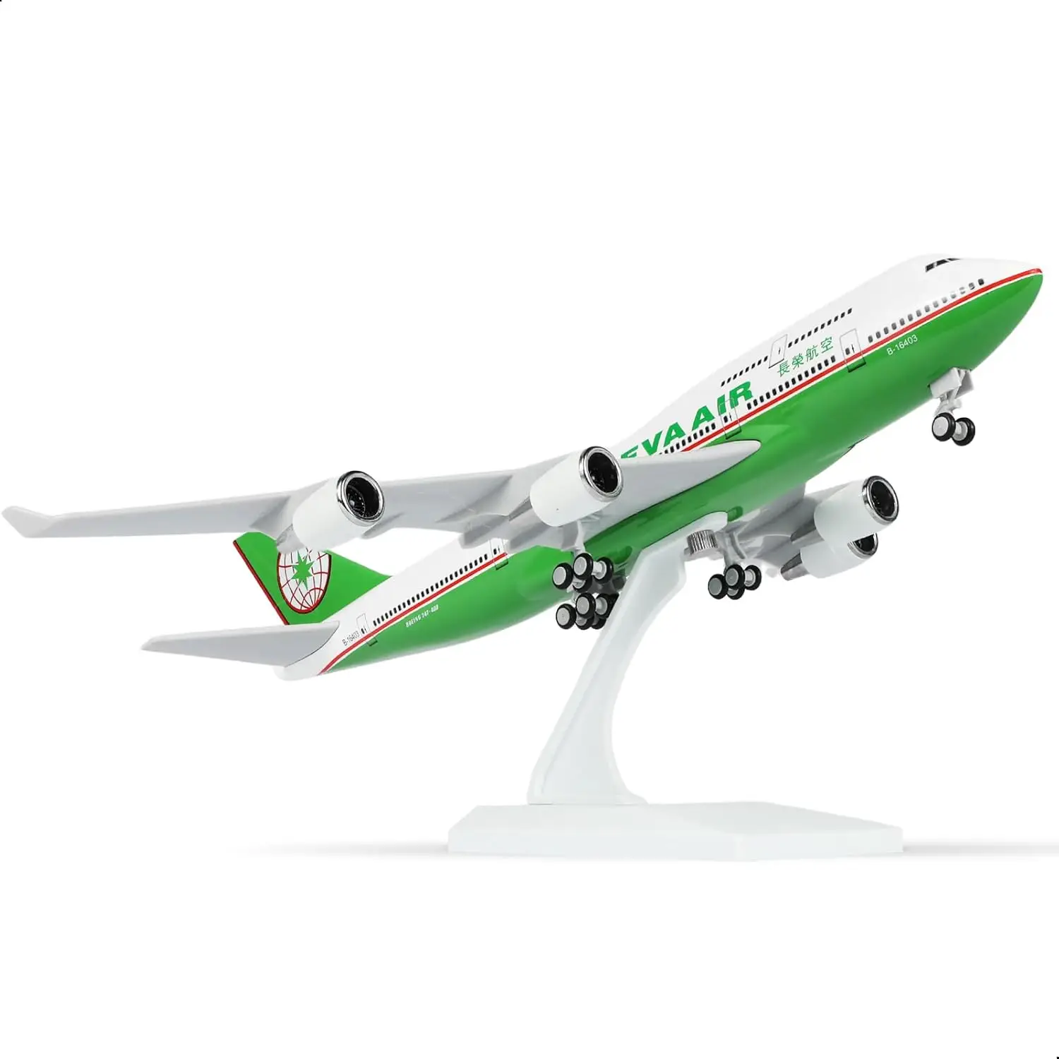 

1/240 Scale EVA Air B747 collectible aircraft Model Kit 30cm Resin diecast Plane Model with Stand for Collections and Displays