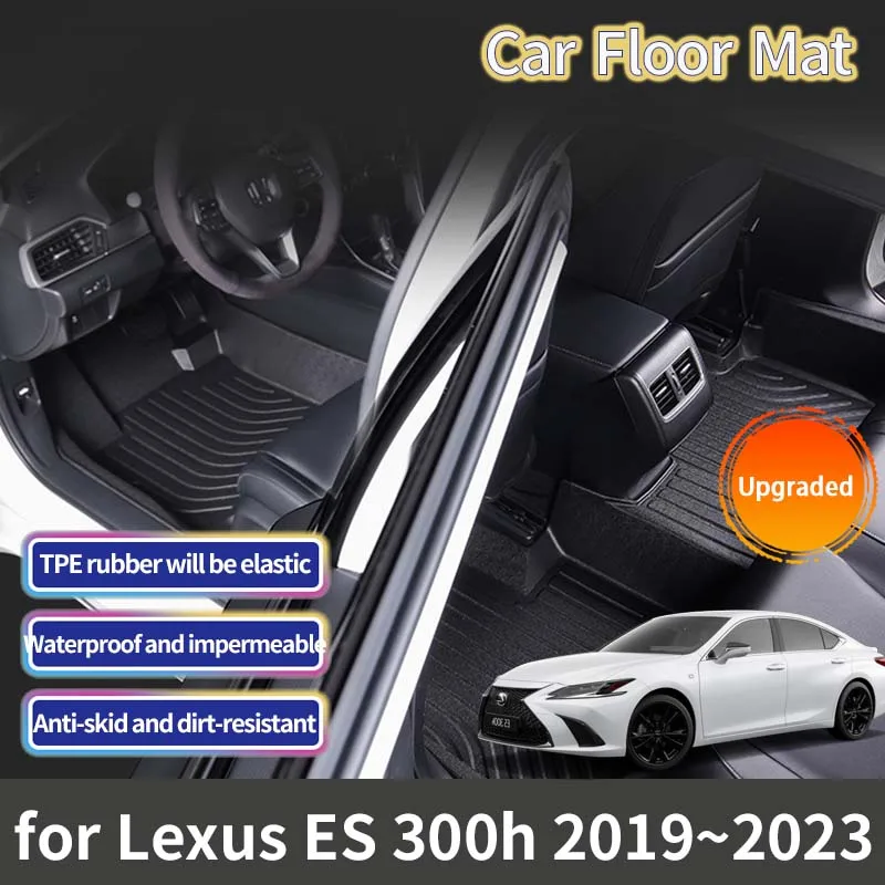 For Lexus ES 300h ES300h ES250 350 200 F Sport 2023~2019 Accessories Car Floor Mat Foot Panel Liner Carpet Pad Waterproof Mats