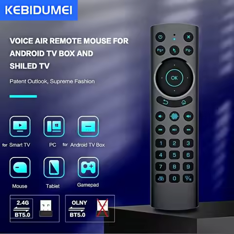 2.4G BT5.0 Dual Mode Remote Control IR Learning G20S BT PRO Wireless Voice Air Mouse With Backlit Light For Android TV Box PC