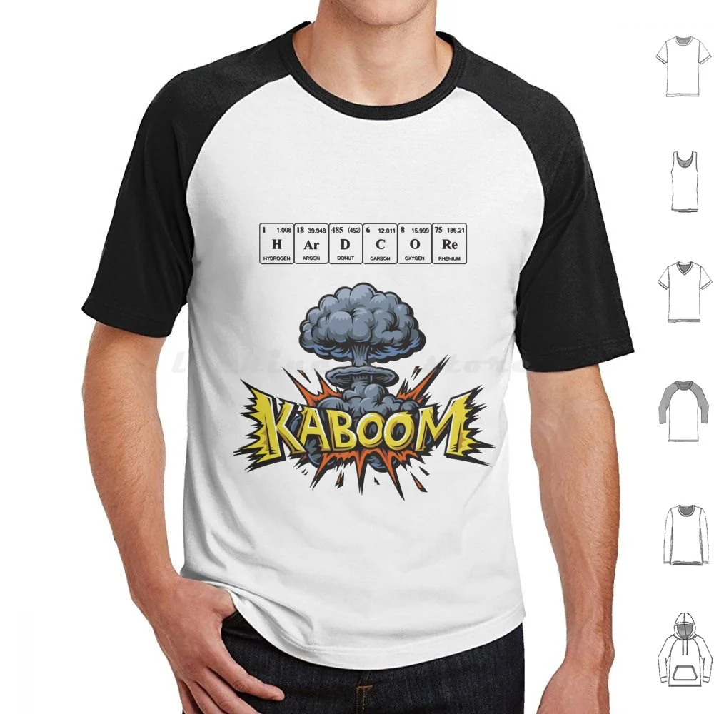 

Забавная футболка Hard Kaboom, хлопковая футболка для мужчин и женщин, забавная футболка с принтом «сделай сам», забавная хардкорная периодическая футболка Hardstyle Qdance Hard Bass Hardkaze