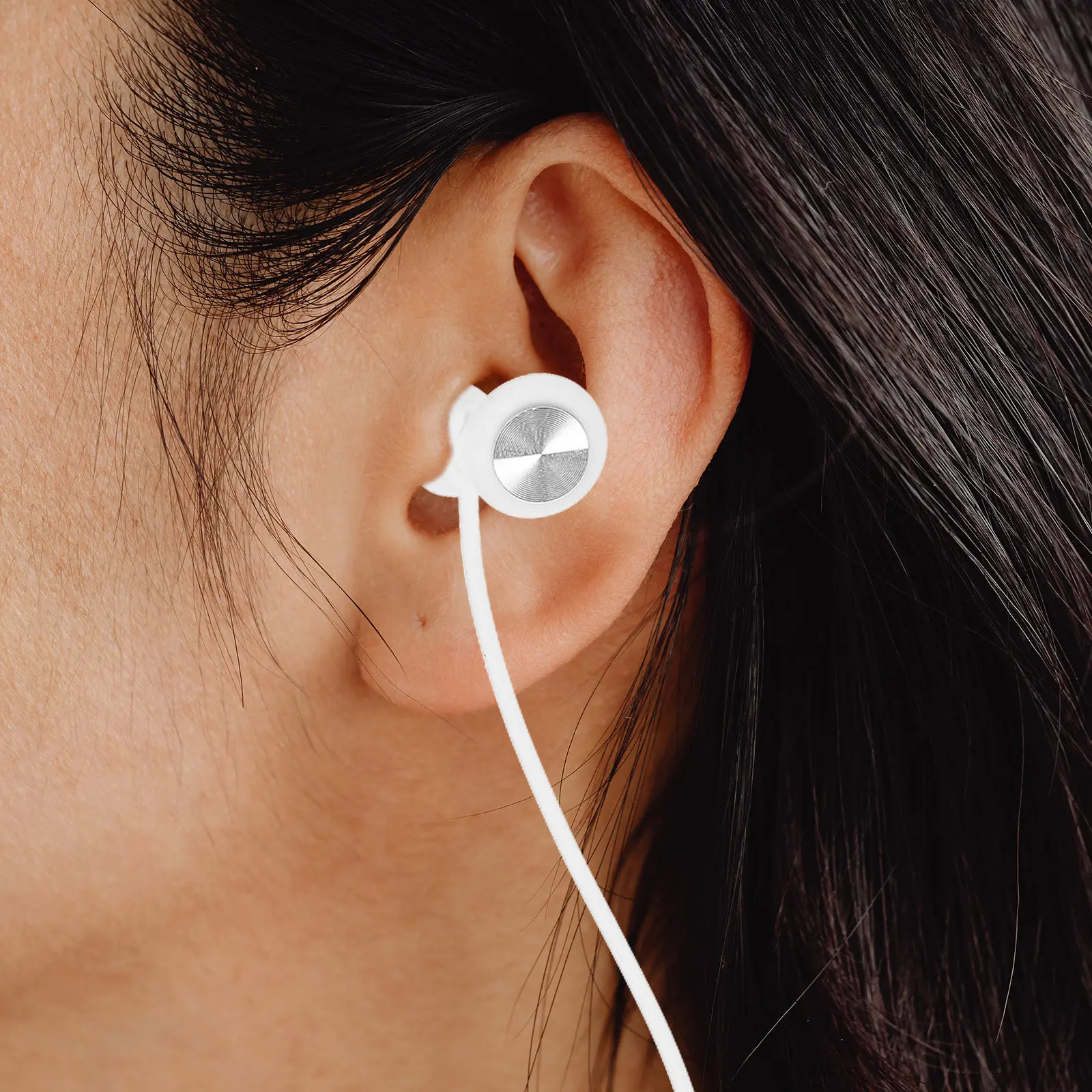 Silicone Noise Reduction Ear Plugs Sleep Earplugs Cord Study Work Travel Hearing Protection Concert Snoring Blocking White