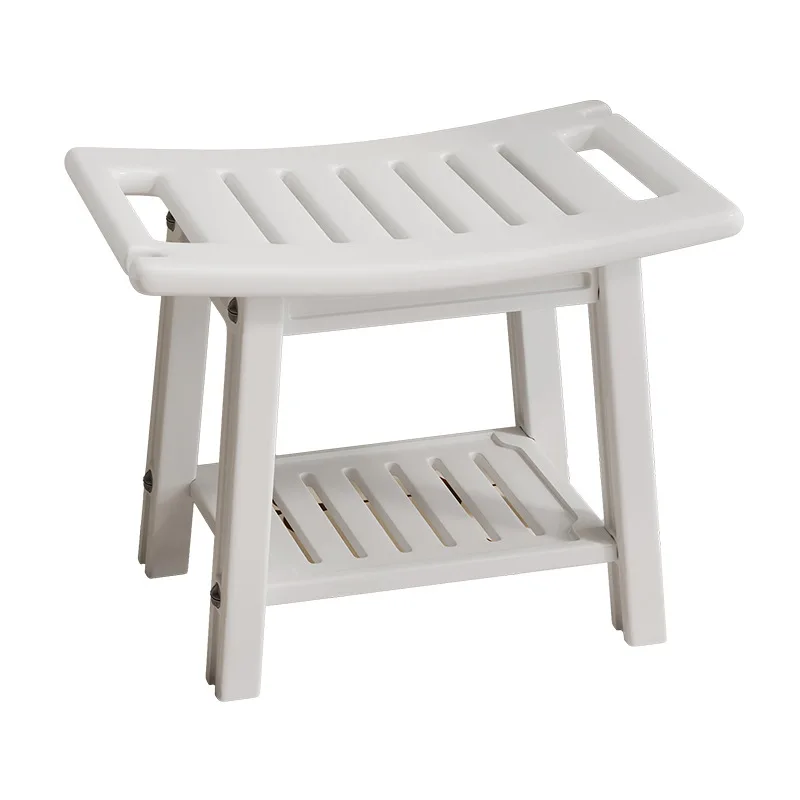 For Anti-Slip Bath Stool with Suction Cups, Heavy-Duty PP Shower Seat for Seniors, Pregnant Women & Children, Entryway Stool