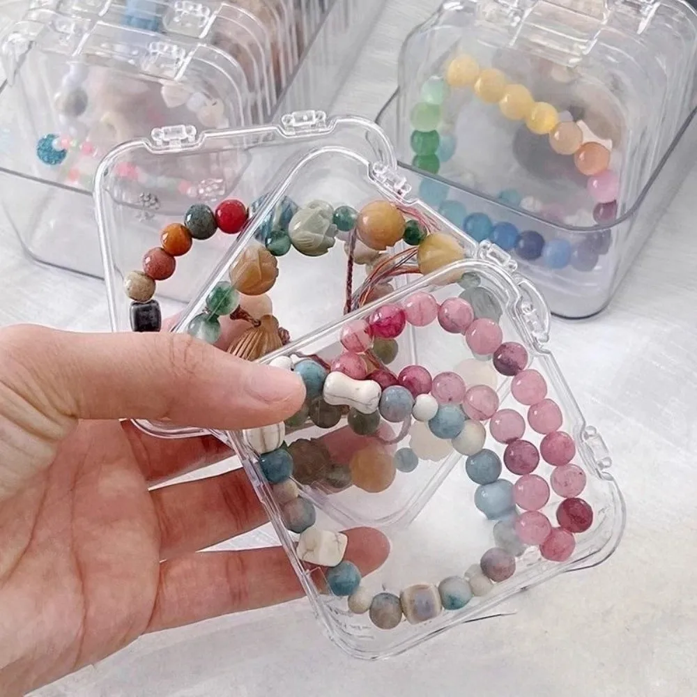 

26pcs with Lid Wenwan Bracelet Box Dustproof Anti Oxidation Nail Art Storage Box Square Transparent Acrylic Sealed Box