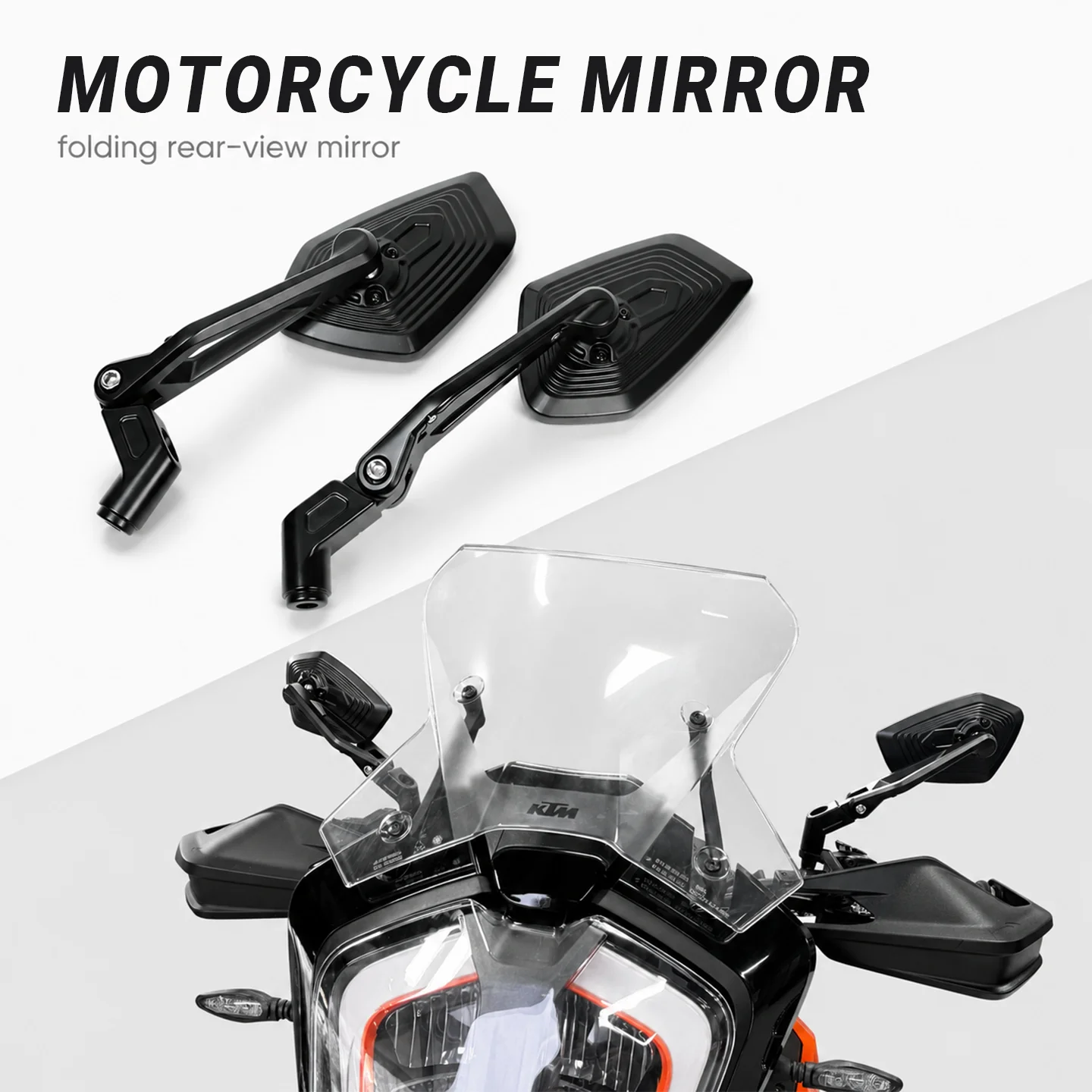 Foldable Rotatable Motorcycle Side Rearview Mirrors Multi-angle Adjustable for KTM 1290 Super Adventure 890 790 ADV