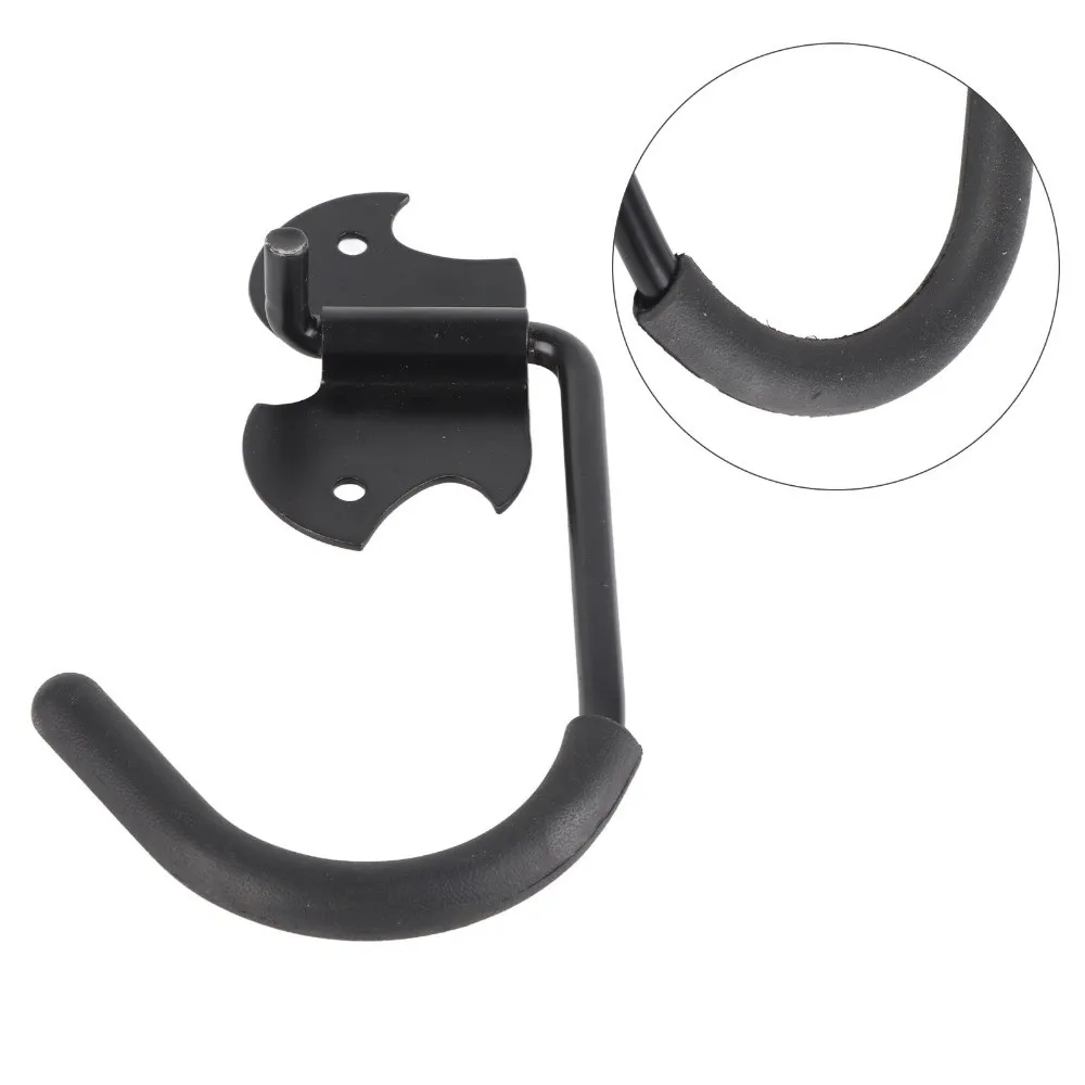 

15kg Load Capacity Bicycle Wall Mount Black Sturdy Bike Wall Hook Heavy Duty High Strength Steel+ Coating+ Rubber