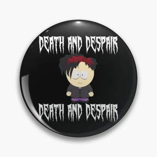 Death And Despair Death And Despair Deat  Soft Button Pin Cute Cartoon Brooch Clothes Lapel Pin Hat Lover Fashion Metal Gift