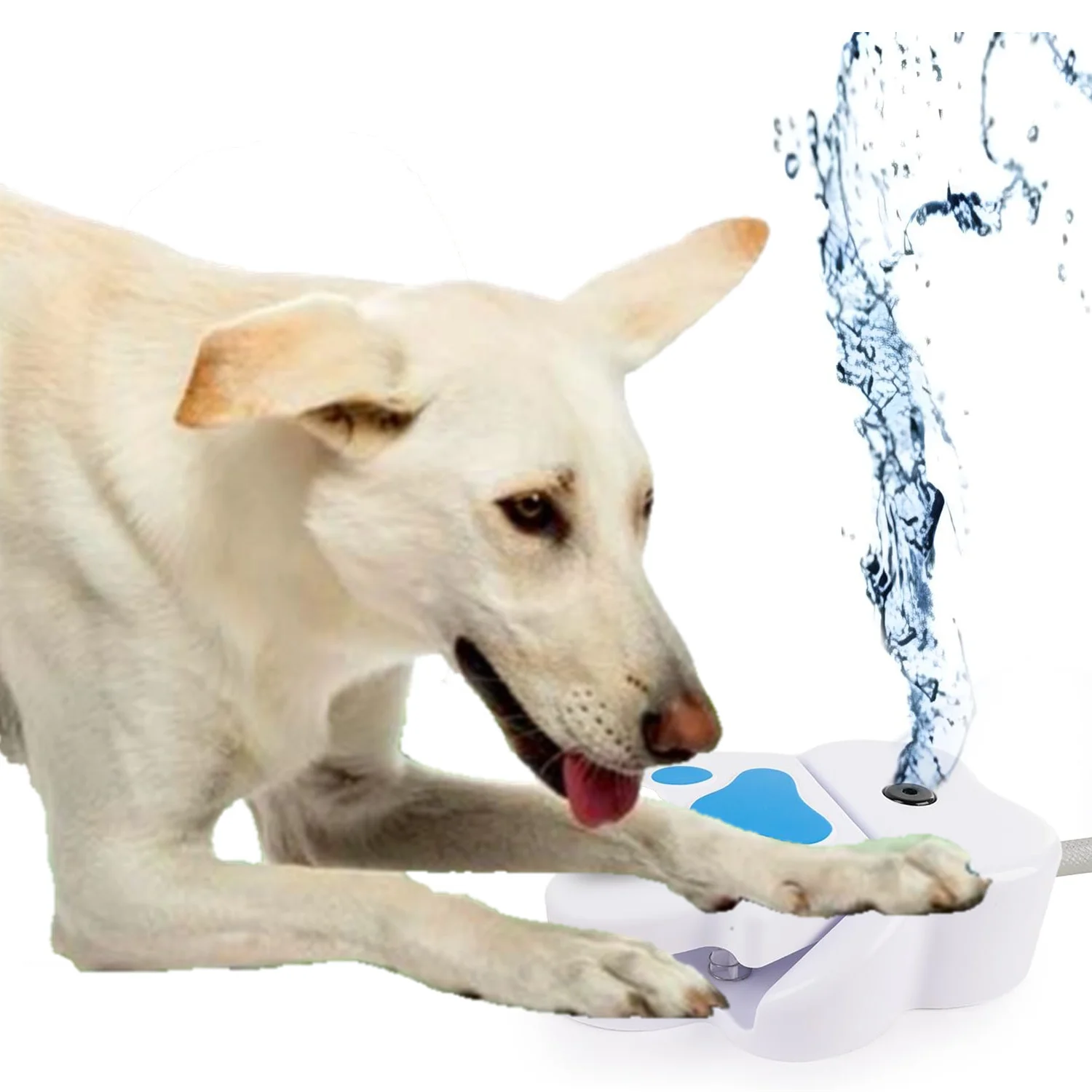 Summer Cooling Pet Foot-Operated Fountain Automatic Water Feeder Dog Foot-Press Automatic Water Dispenser