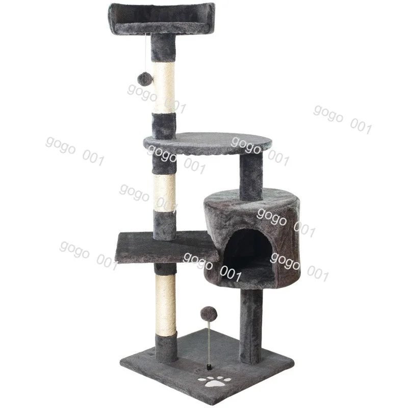 Cat Tree Tower with Condo & Sisal Scratching Post – All-in-One Cat Climbing Stand, Multi-Level Jumping Platform for Kittens
