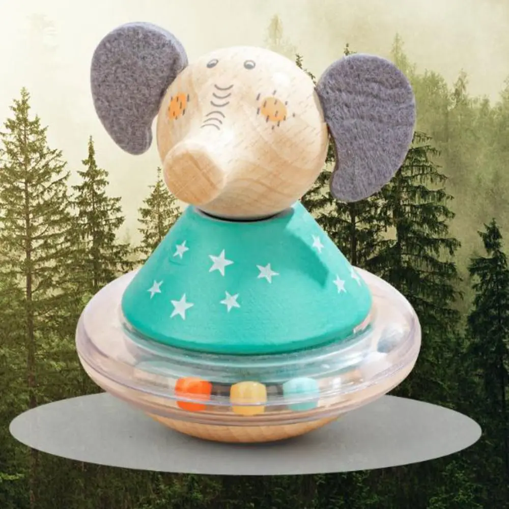 Adorabili artigianato Bicchiere in legno Bambola giocattolo fatta a mano Bambola Orsetto Giocattolo a dondolo Mini collezione Bicchiere di elefante Giocattolo Compleanno
