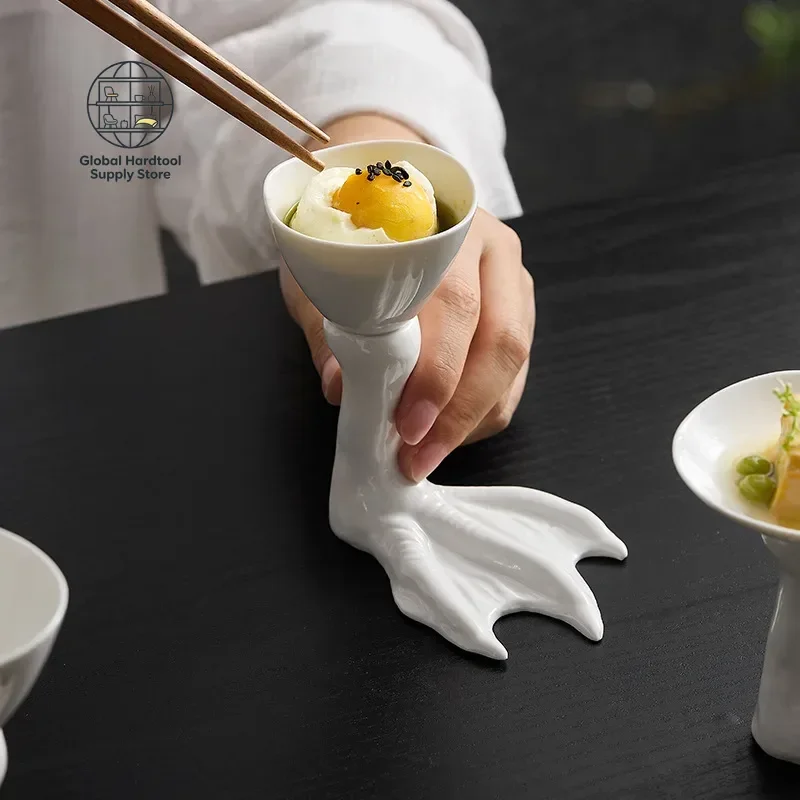Wujinsha Four-petal Seasoning Dip Dish Creative Hotel Restaurant Club Front Dish Artistic Conception Dish Ceramic Tableware