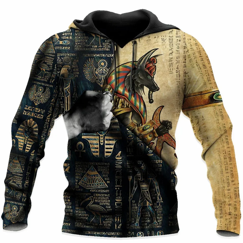 

Men's Hoodie Eygpt Anubis Design Hoodies 3D Print Graphic Tops Autumn Long Sleeve Streetwear Hooded Hoodie For Men Clothes
