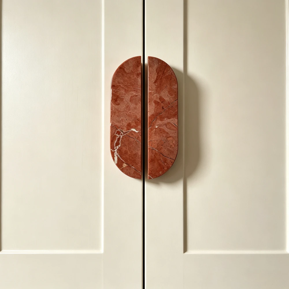 Wabi Sabi Natural Marble Door Handle Door Pull Stone Knob Cabinet Door Handle