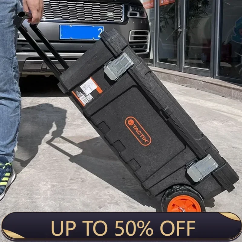 PP Thickened Large Wheeled Tool Case Hardware Tool Industrial Construction Site Professional Tools Packaging Case Large Box