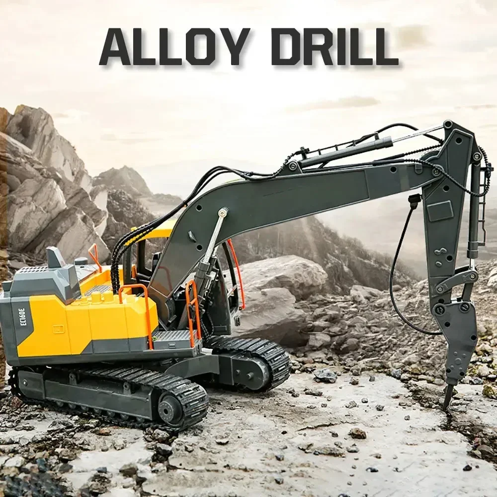 DOUBLE E E568 RC pelle 3 en 1 1:16 alliage pelle camion Construction ingénierie véhicule télécommande voiture enfant cadeau de noël