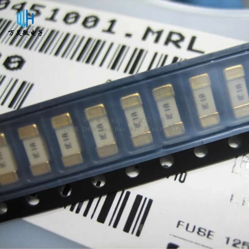 10PCS Littelfuse SMD Fast blow Fuse 0451.062/125/500MRL golden pins LF 01550900M 62MA 0.5A 1A  2A 15A 20A 125V Ultra-rapid Fuse