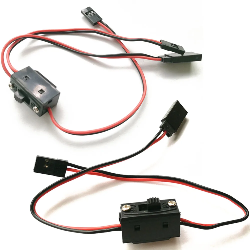 

2 Wire / 3 Wire Control Receiver Power Switch Aircraft Model Receiver Parts RC Switch Receiver Battery On/Off With JR Connectors