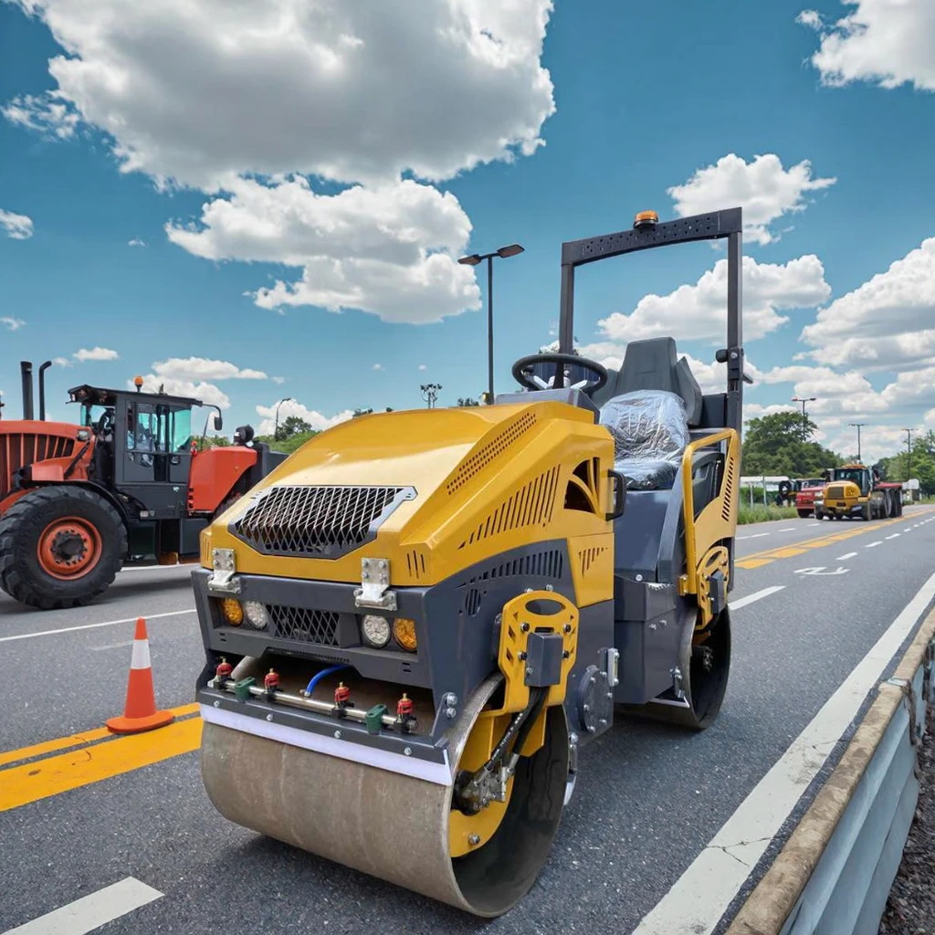 Hydraulic Compactor Road Roller 1 Ton 2 Ton 3 Ton Vibrating Compaction Vibratory Roller for Asphalt Soil Pavement Riding