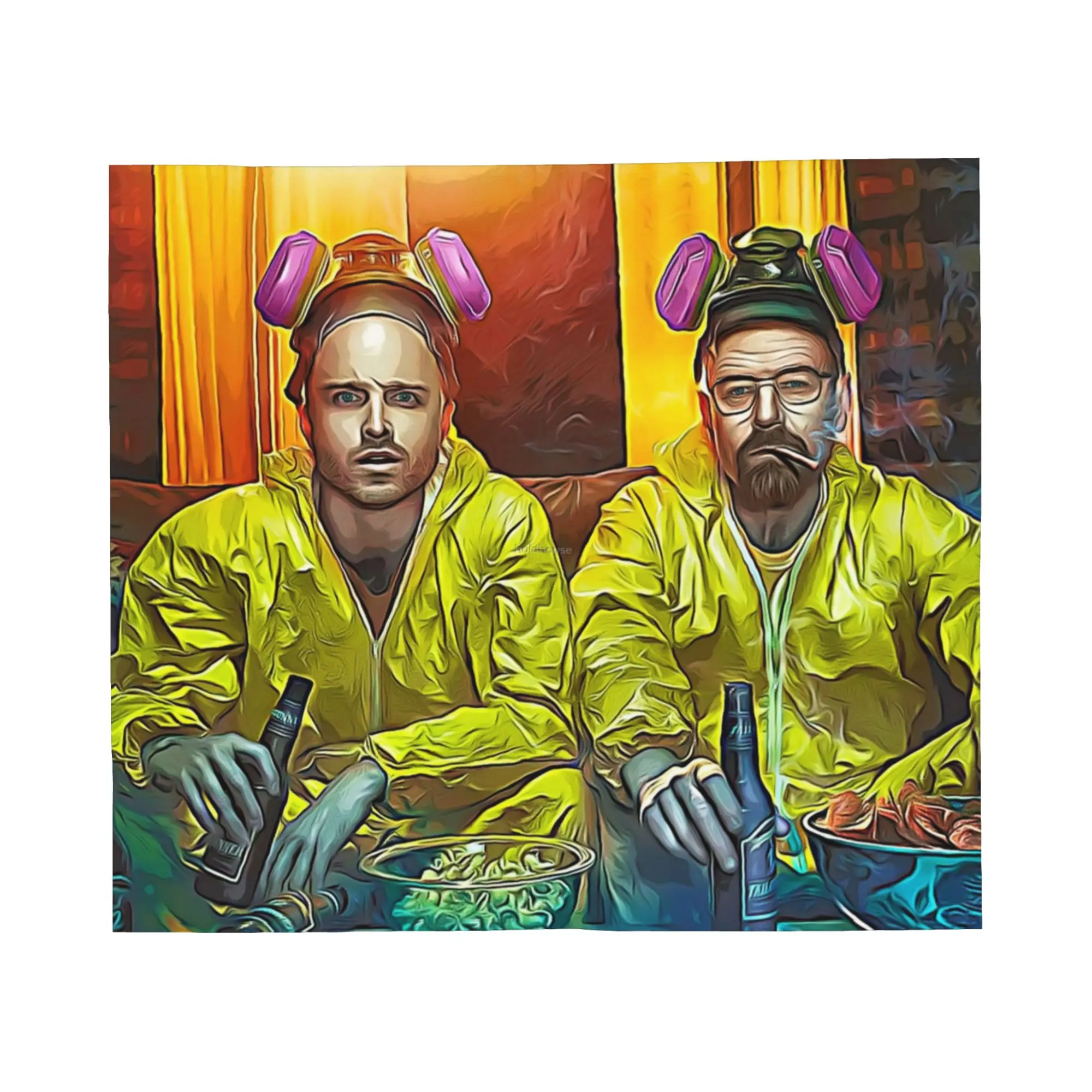 Breaking Bad Drugs Crime Blankets Walter Jesse Flannel Funny Warm Throw Blankets for Home Restaurant Decoration