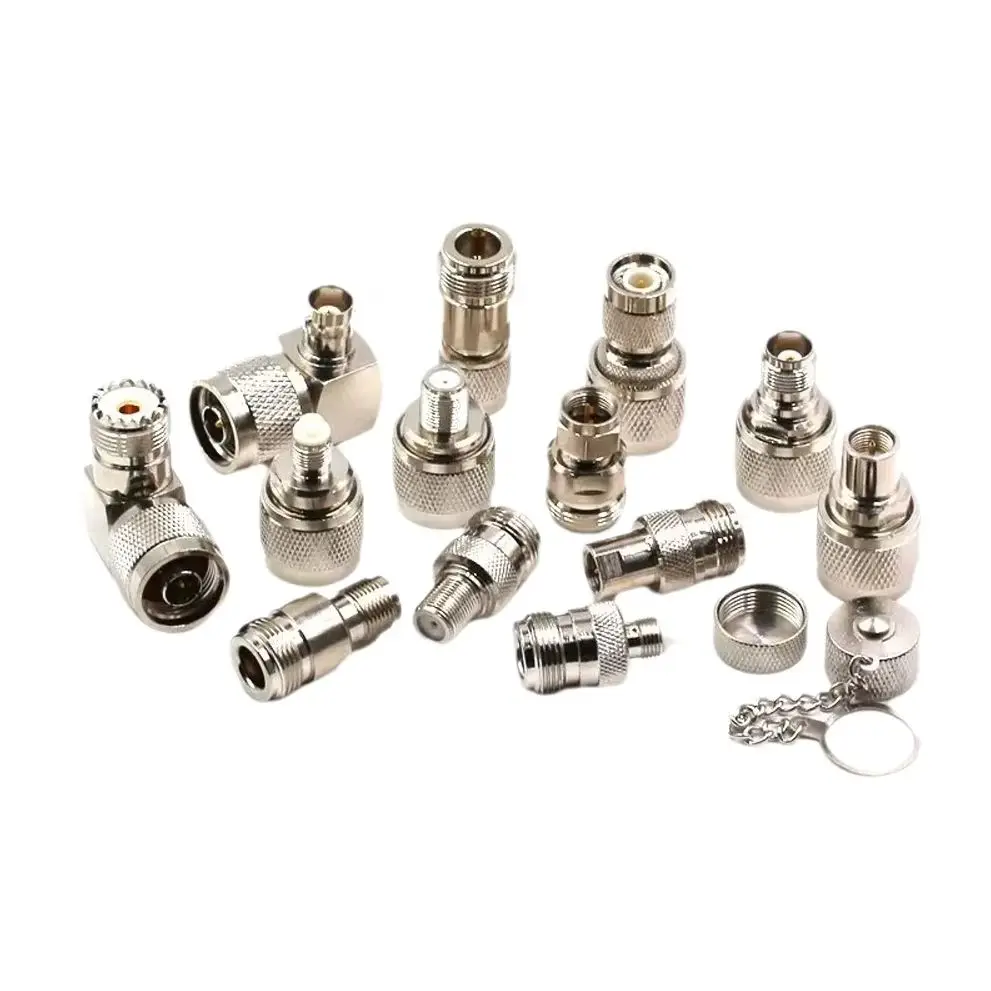 1PCS RF Coaxial N-type Adapter N to FME/TNC/F/UHF Male/female Header British System Connector All Copper Green Product