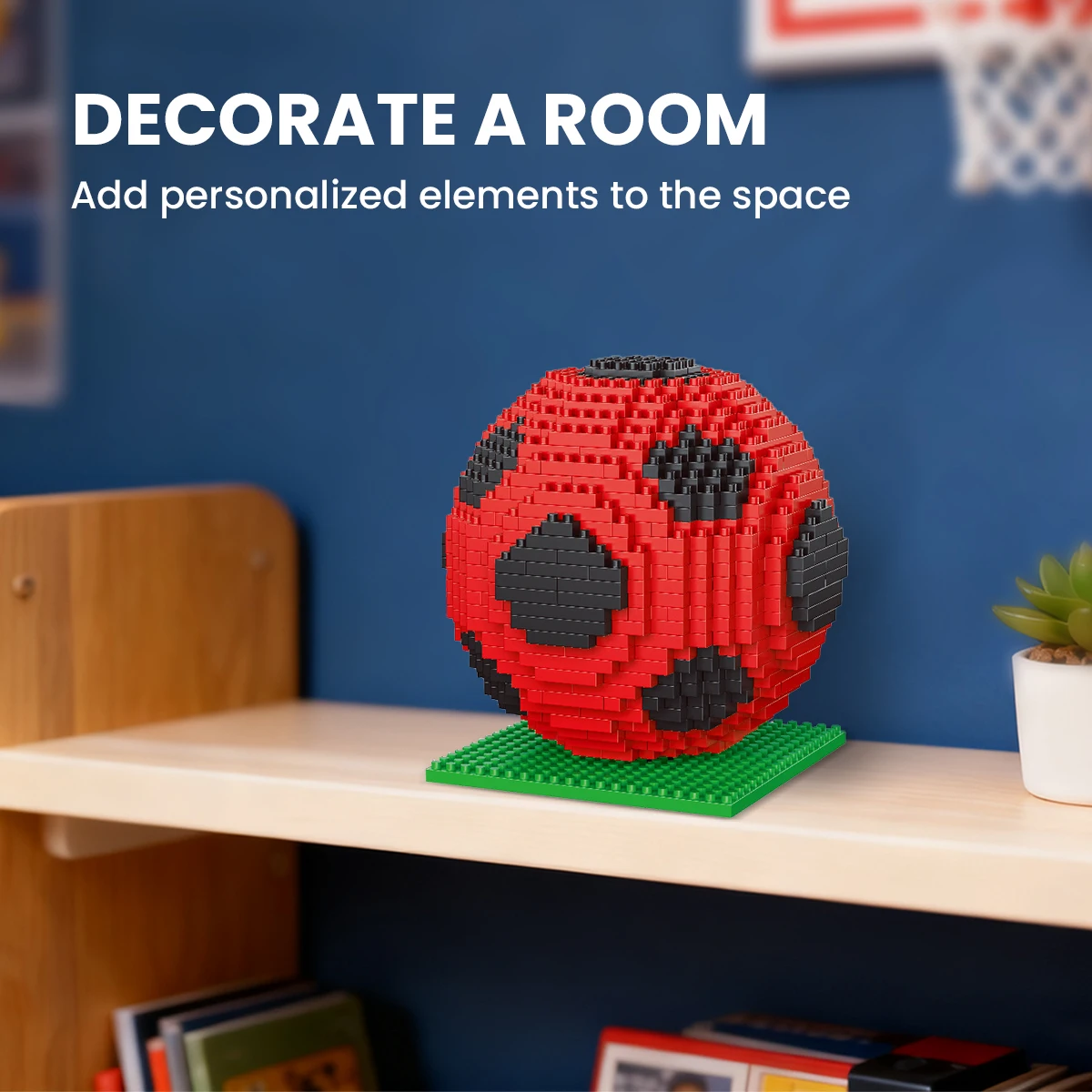 Fußball Basketball Baustein DIY Montage Puzzle Modell Spielzeug Sport Spiel Desktop Dekoration Kind Erwachsene Geburtstag Weihnachten Geschenke