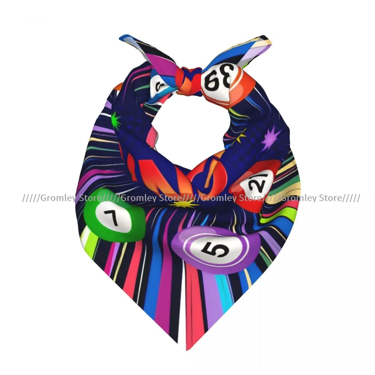 

Spin The Lotto Drum With Bingo Balls Square Bandana Outdoor Sports Headwear Scarf