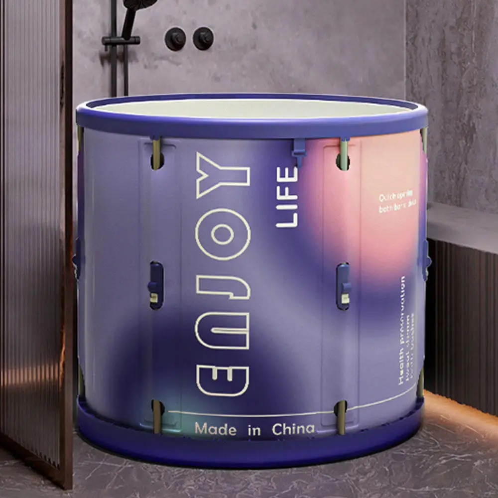 Foldable Spa Bath Tub,Ice Bath Hot Cold Therapy Home Outdoor Camping,Easy Assemble Resistant Long Lasting Heat Retention