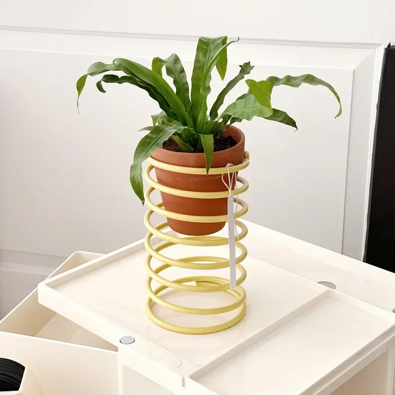 Spring Flower Frame Iron Window Sill Pot Holder High Appearance Home Decor Creative Flower Pot Stand for Plant Display