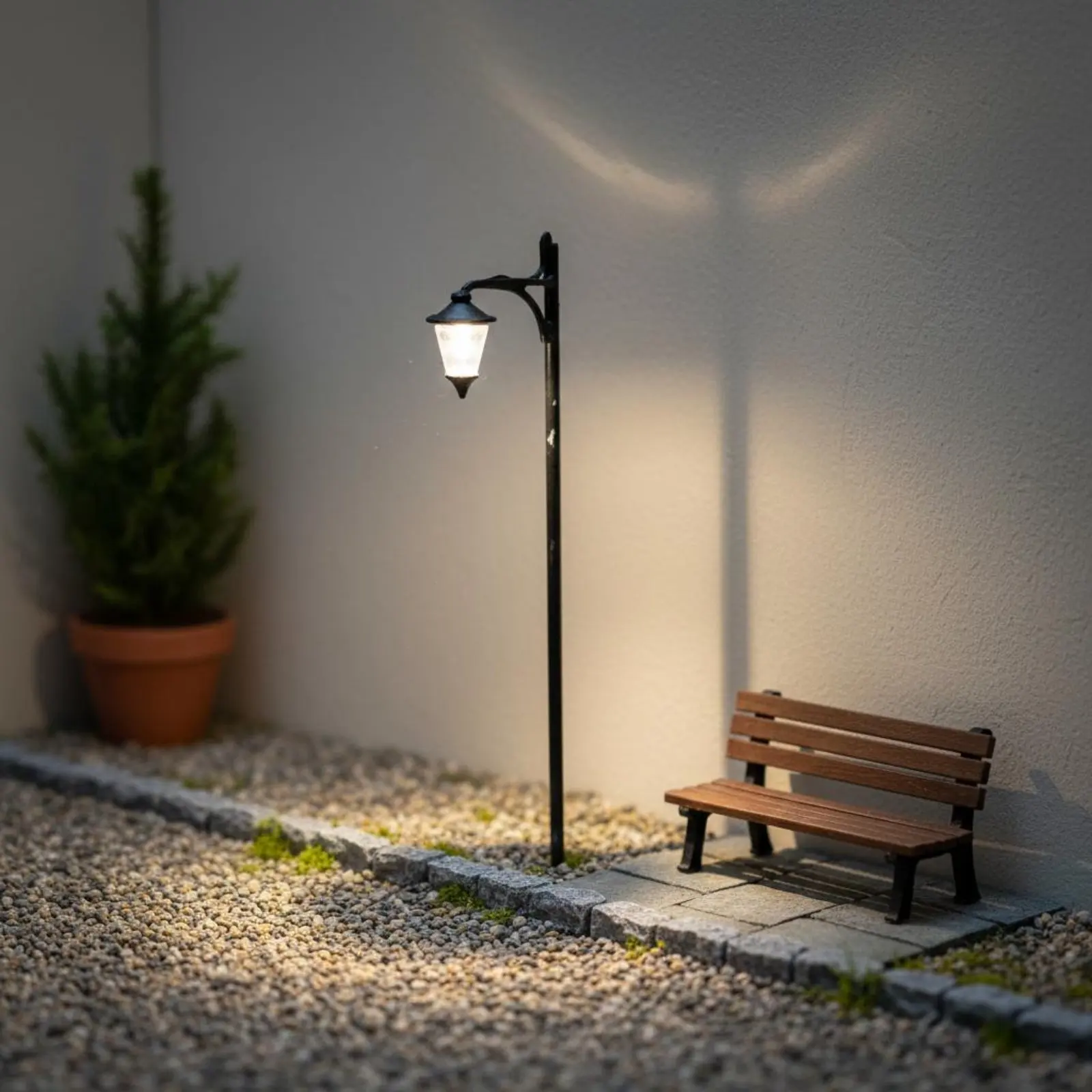 Miniature Street Lamp European & Design Scene Model Street Lamp 1/100 Scale Lamp Post Realistic Design Hobby Supply Stainless