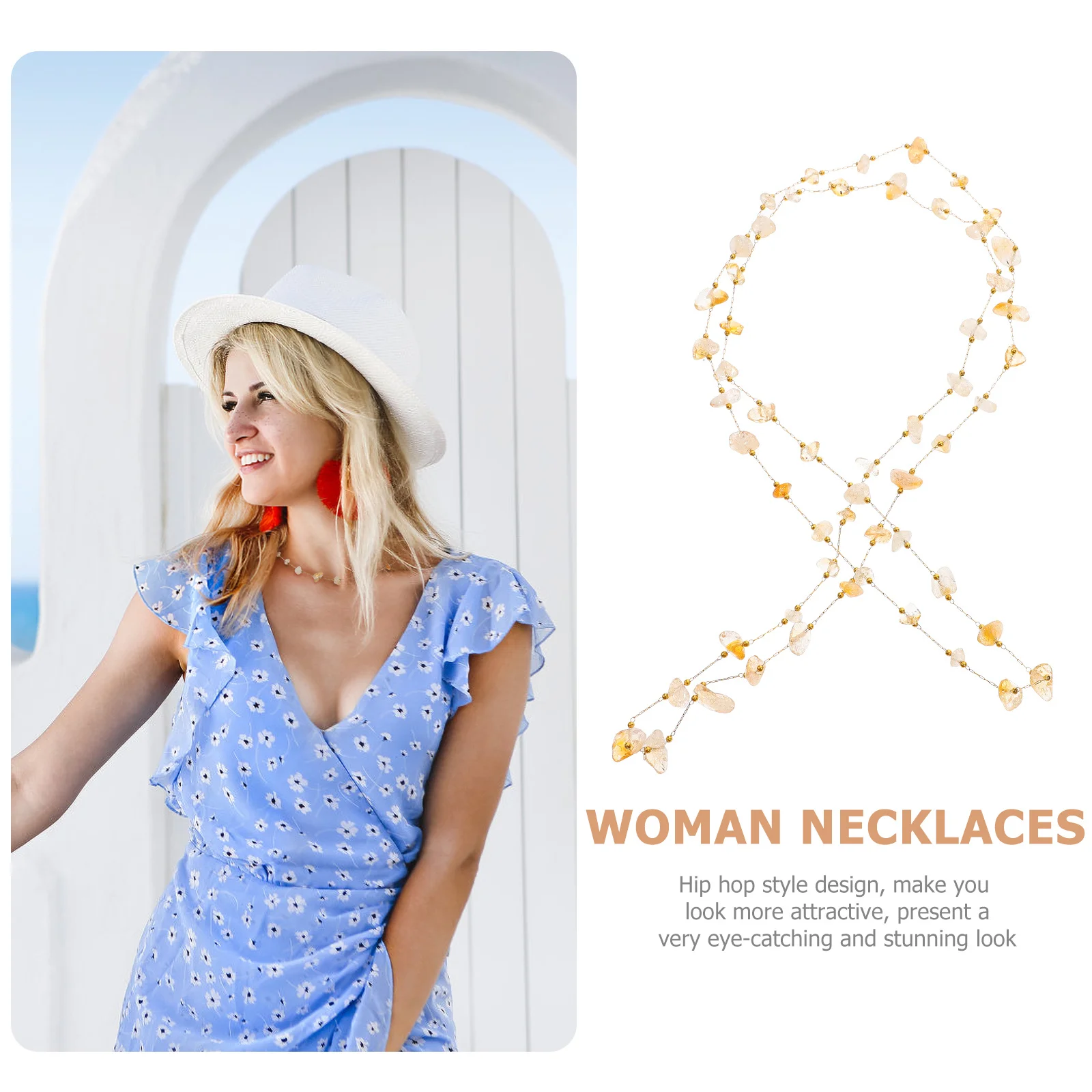 

Crystal Necklace Stone Beads Strand Diy Jewelry Making Craft Chain For Bracelet Anklet Keychain Accessory Decor