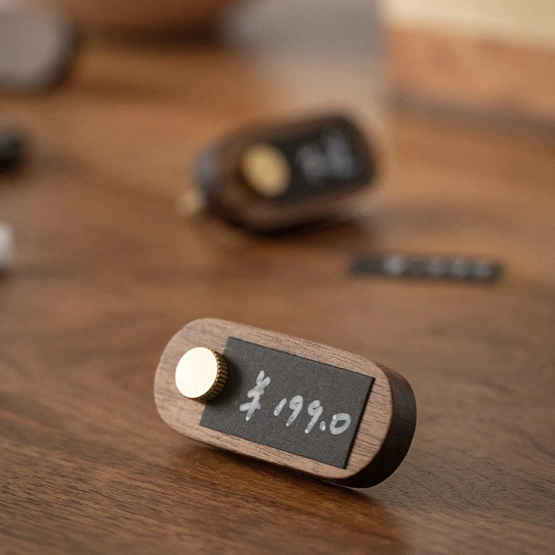 1PCS Solid Wood Small Price Display Card Cake Product Tag Simple Handwritten Label Easy To Use