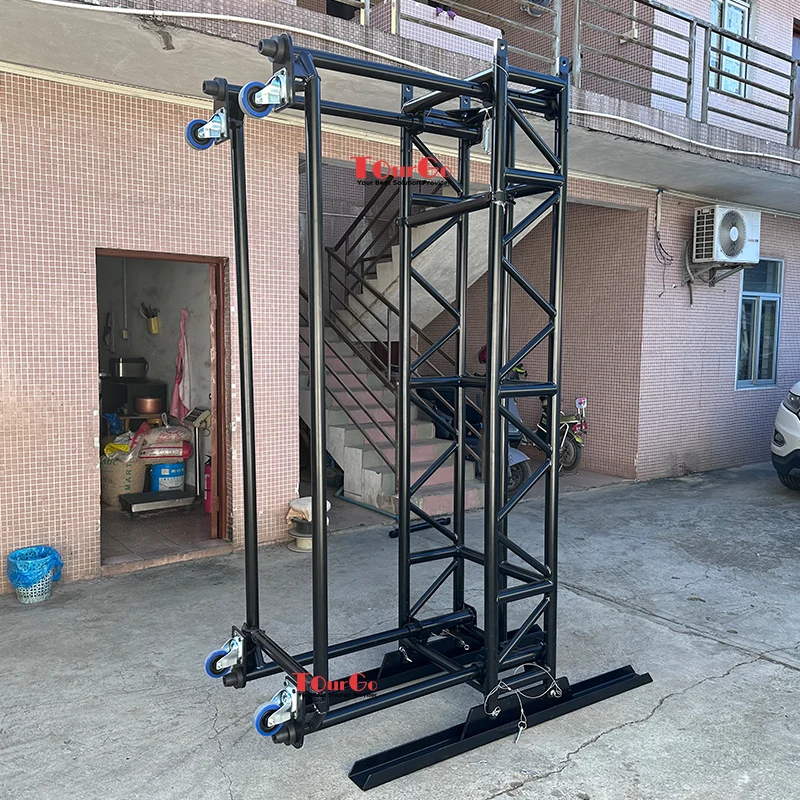 High Quality Custom Aluminum Bat PRT Black Tyler GT Plus Moving Head Lights Pre-Rigged Pre Rig Truss With U Base